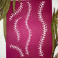 CORAL COCKATOO silk screen 089 | silkscreen | polymer clay l Baseball Seams 2 l Sculpey Premo FIMO Cernit Soufflé l Stencil Sports