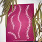 CORAL COCKATOO silk screen 089 | silkscreen | polymer clay l Baseball Seams 2 l Sculpey Premo FIMO Cernit Soufflé l Stencil Sports