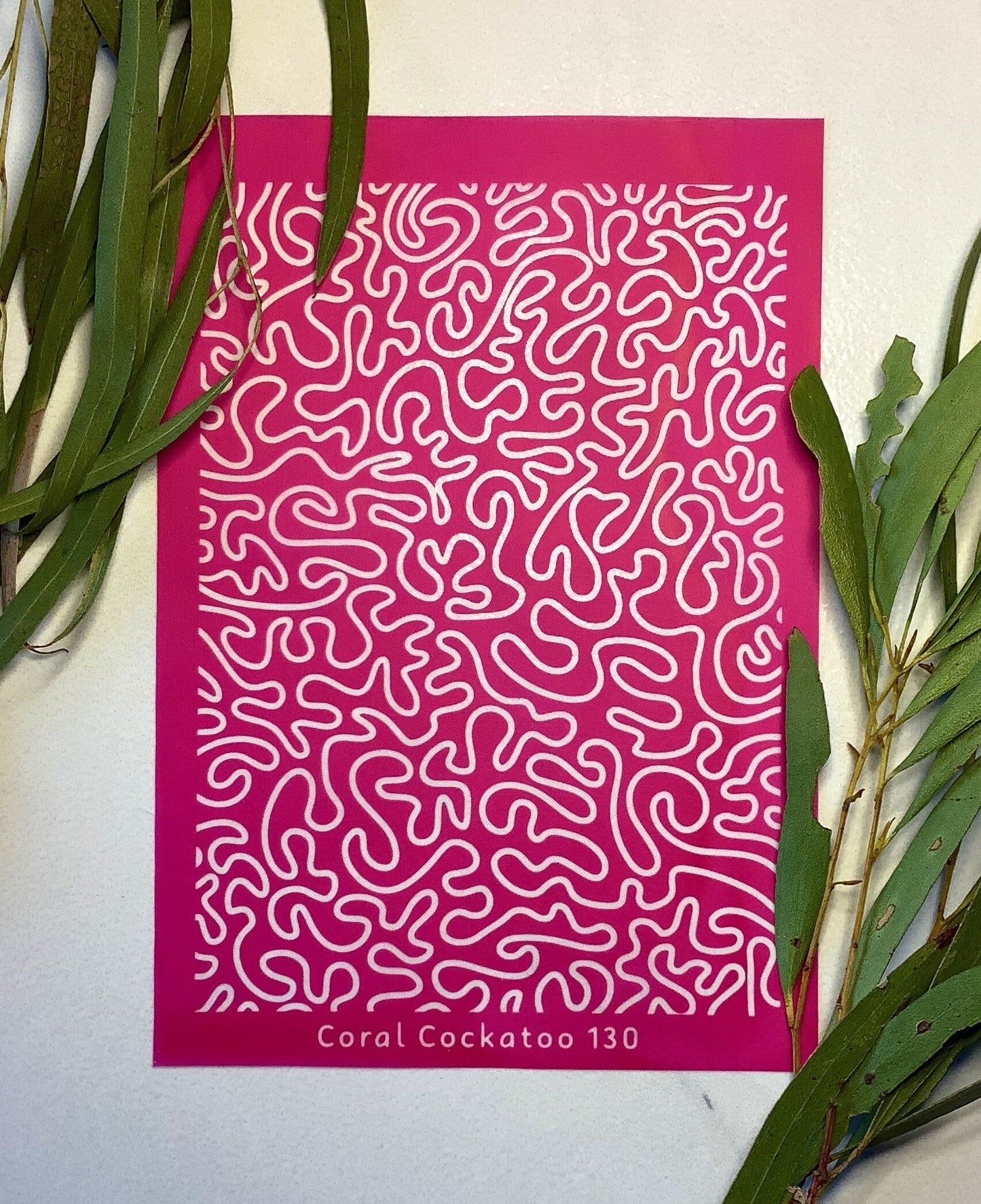 Monoline Single Continuous Line Squiggle Pattern Silkscreen 130