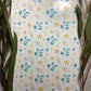 Watercolour Blue Leaves and Golden Flowers Colour Water Transfer 011