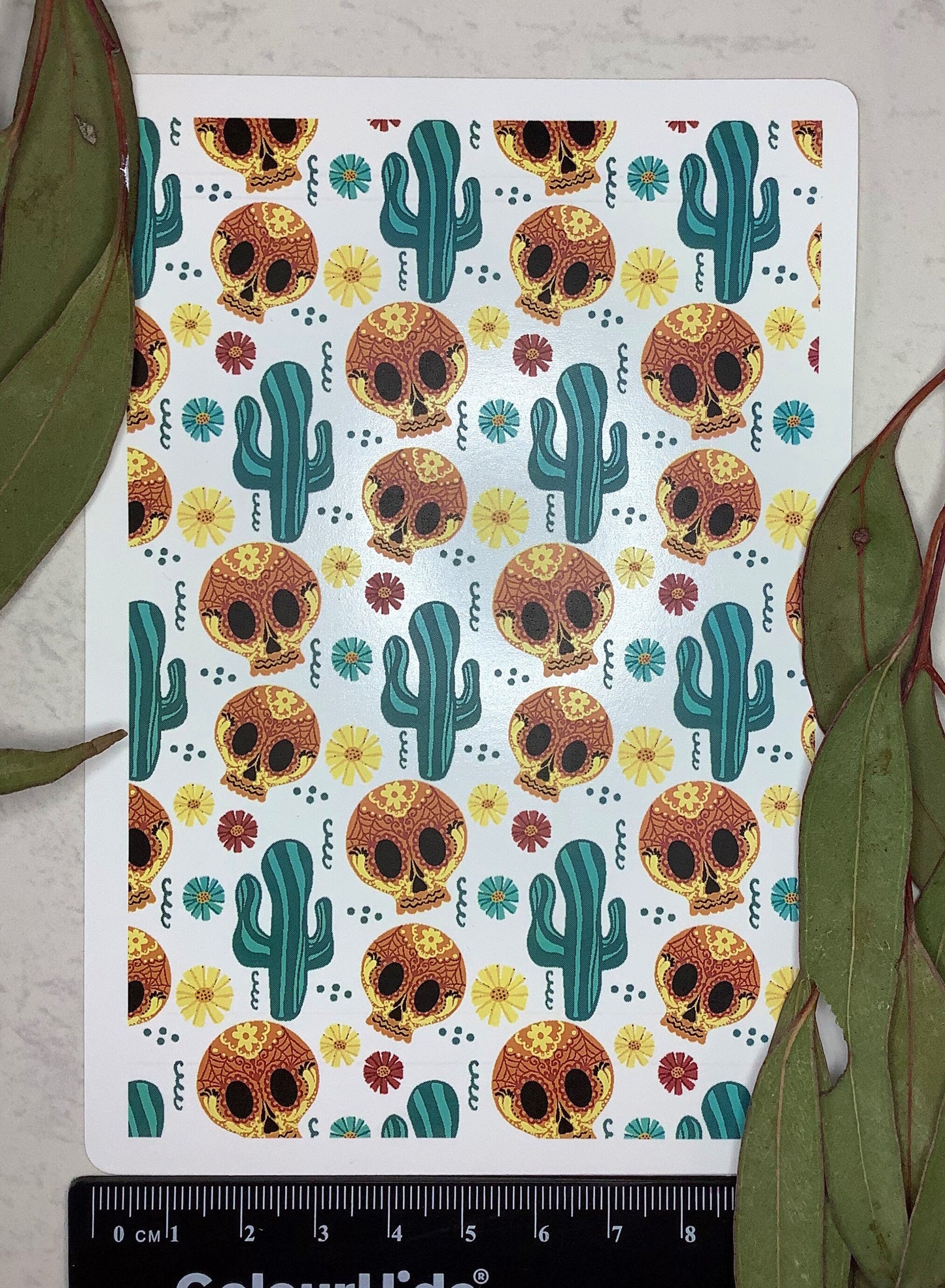 Sugar Skulls and Cacti Colour Water Transfer 032