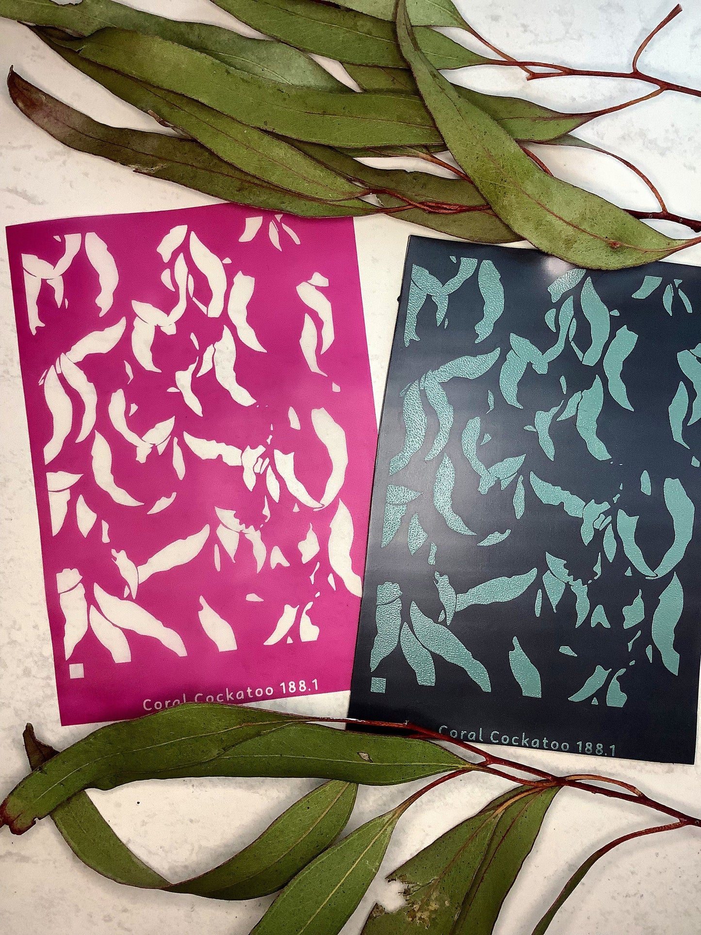 Eucalyptus Blossoms and Leaves 3 Part Silkscreen 188