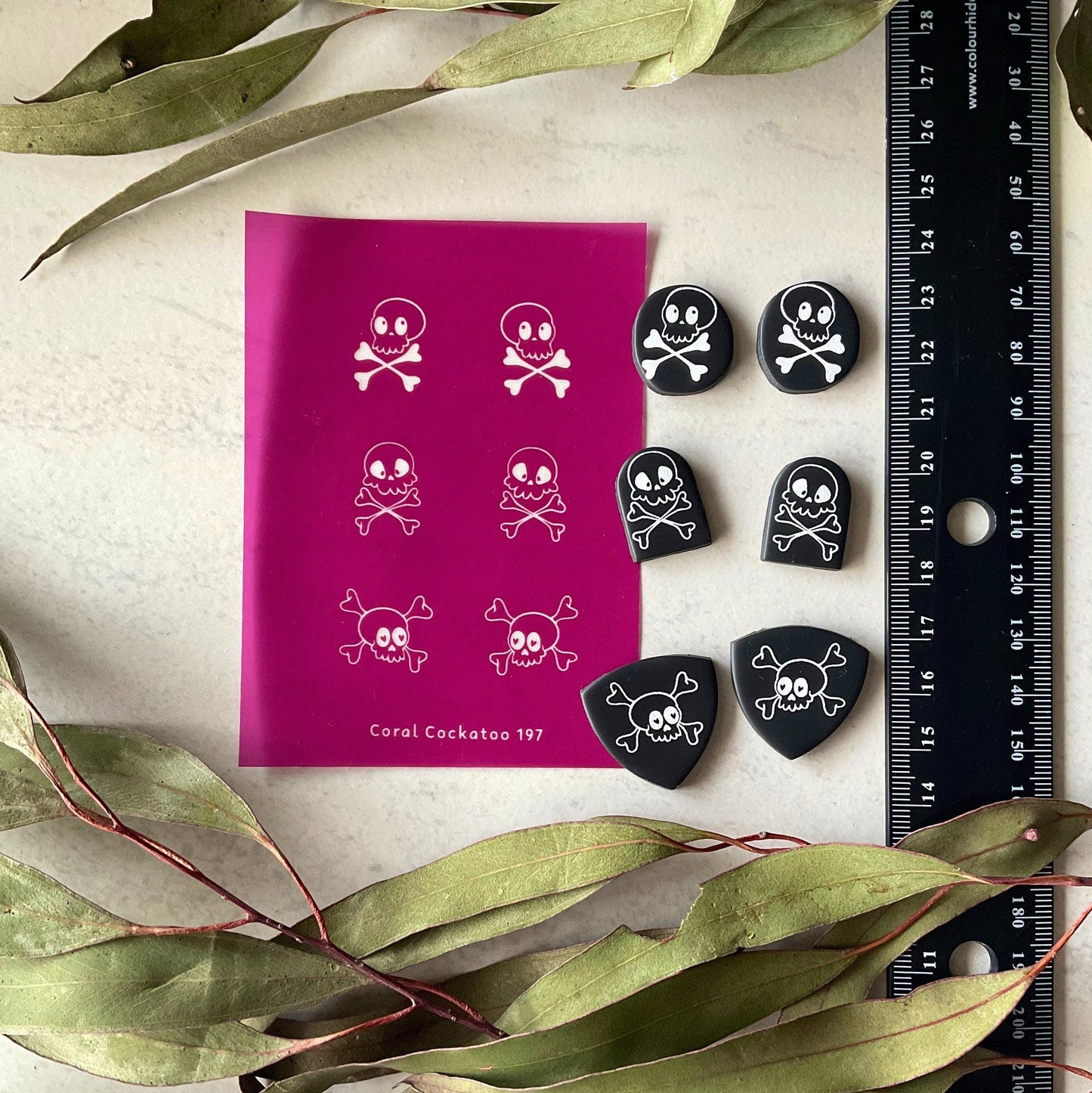 Skulls & Crossbones Earring Pairs Silkscreen 197