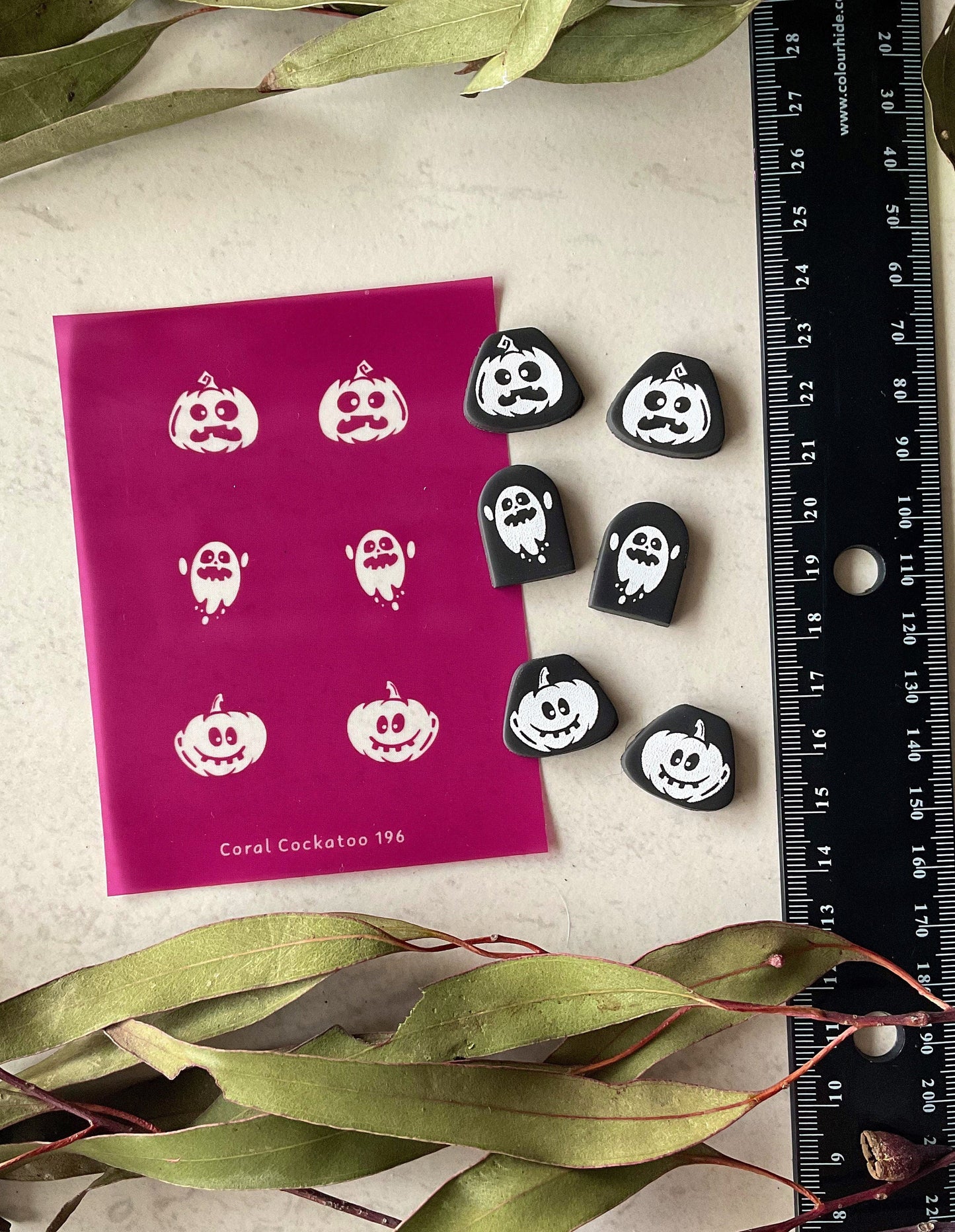 Pumpkin & Ghosts Earring Pairs No.1 Silkscreen 196