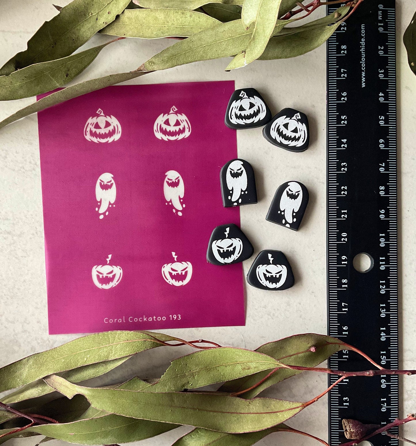 Pumpkins & Ghosts Earring Pairs No.2 Silkscreen 193