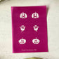 Pumpkin & Ghosts Earring Pairs No.1 Silkscreen 196