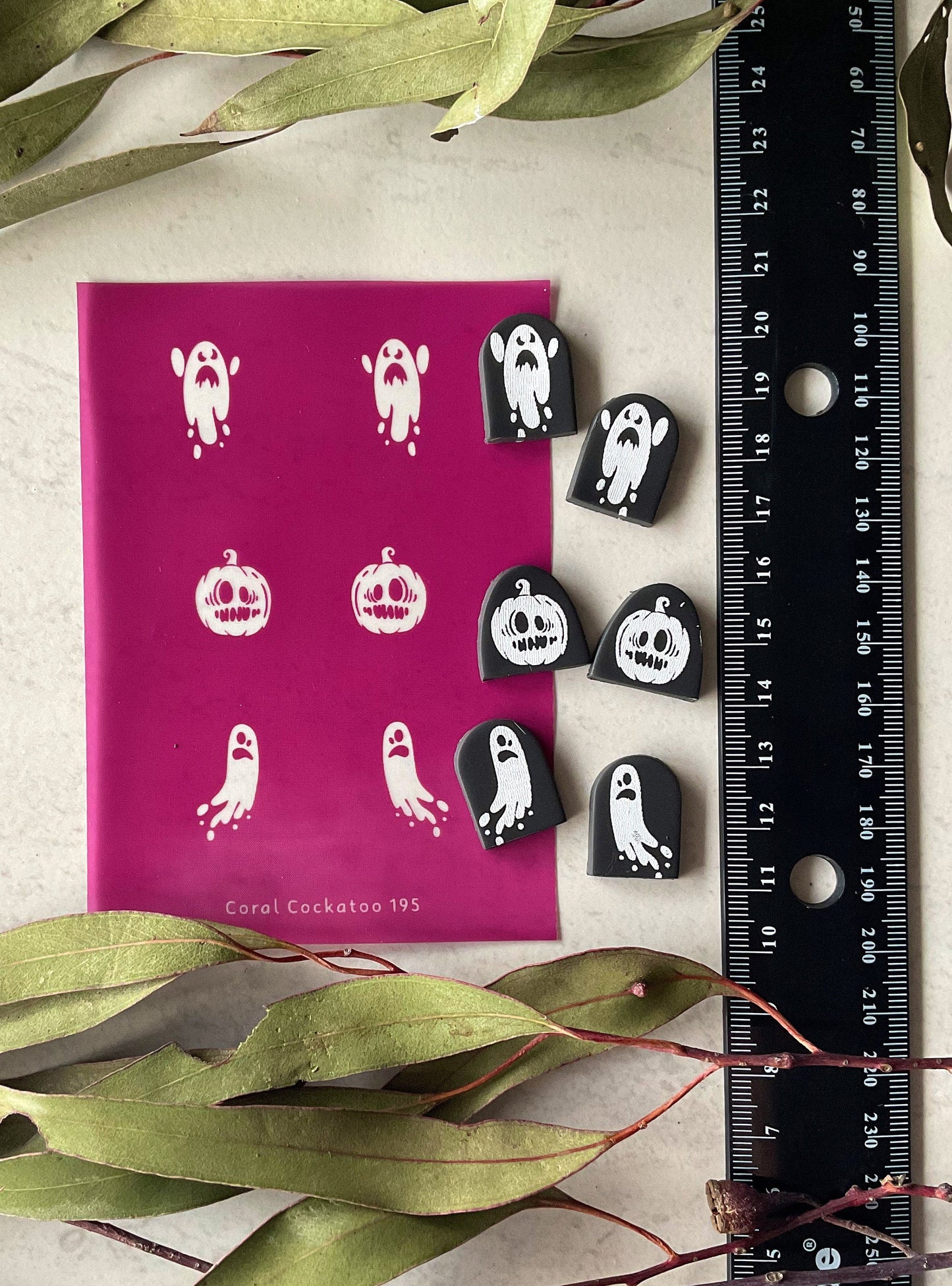 Ghosts & Pumpkins Earring Pairs No.4 Silkscreen 195