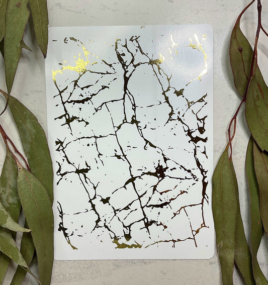 Marble Crackles Gold Foil 010