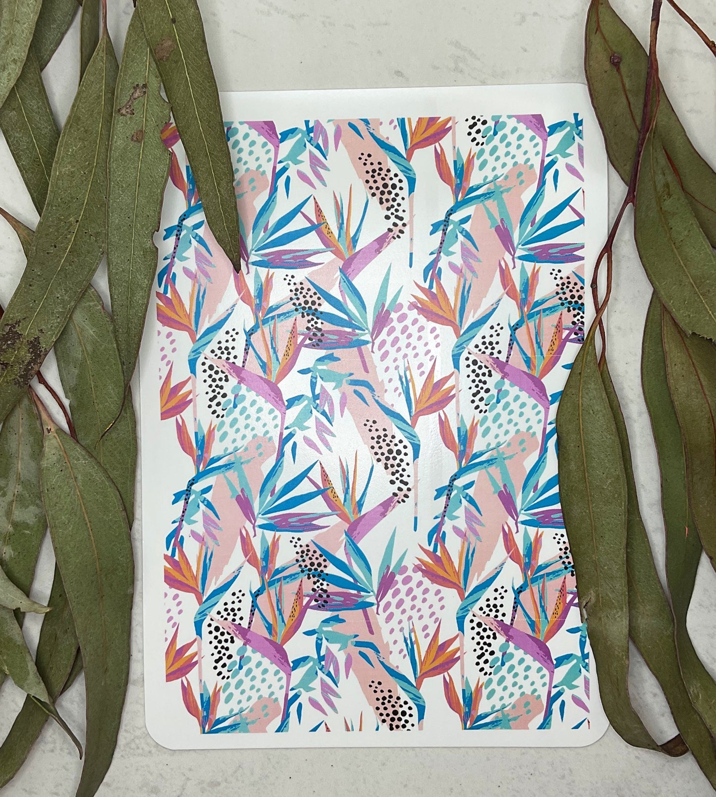 Watercolour Boho Birds of Paradise Colour Water Transfer 096