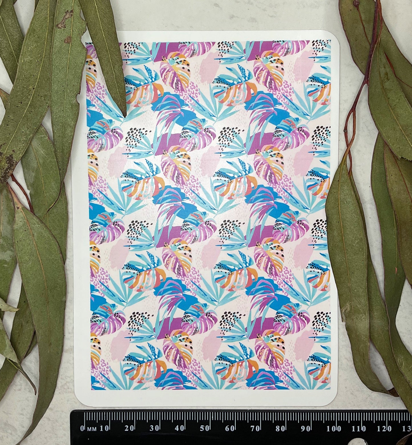 Watercolour Monstera and Jungle Palms Colour Water Transfer 095