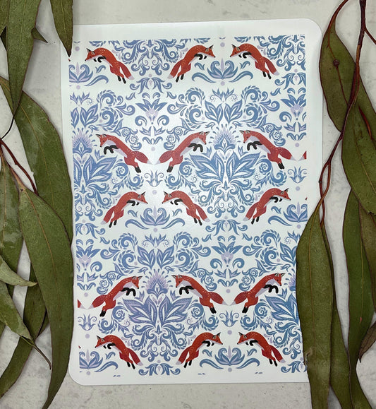 Damask Foxes Colour Water Transfer 105