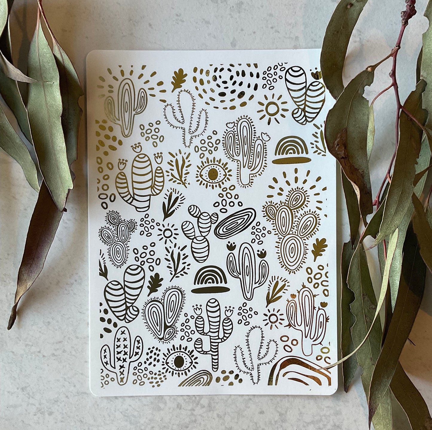 Cactus Desert Dreaming Gold Foil 028