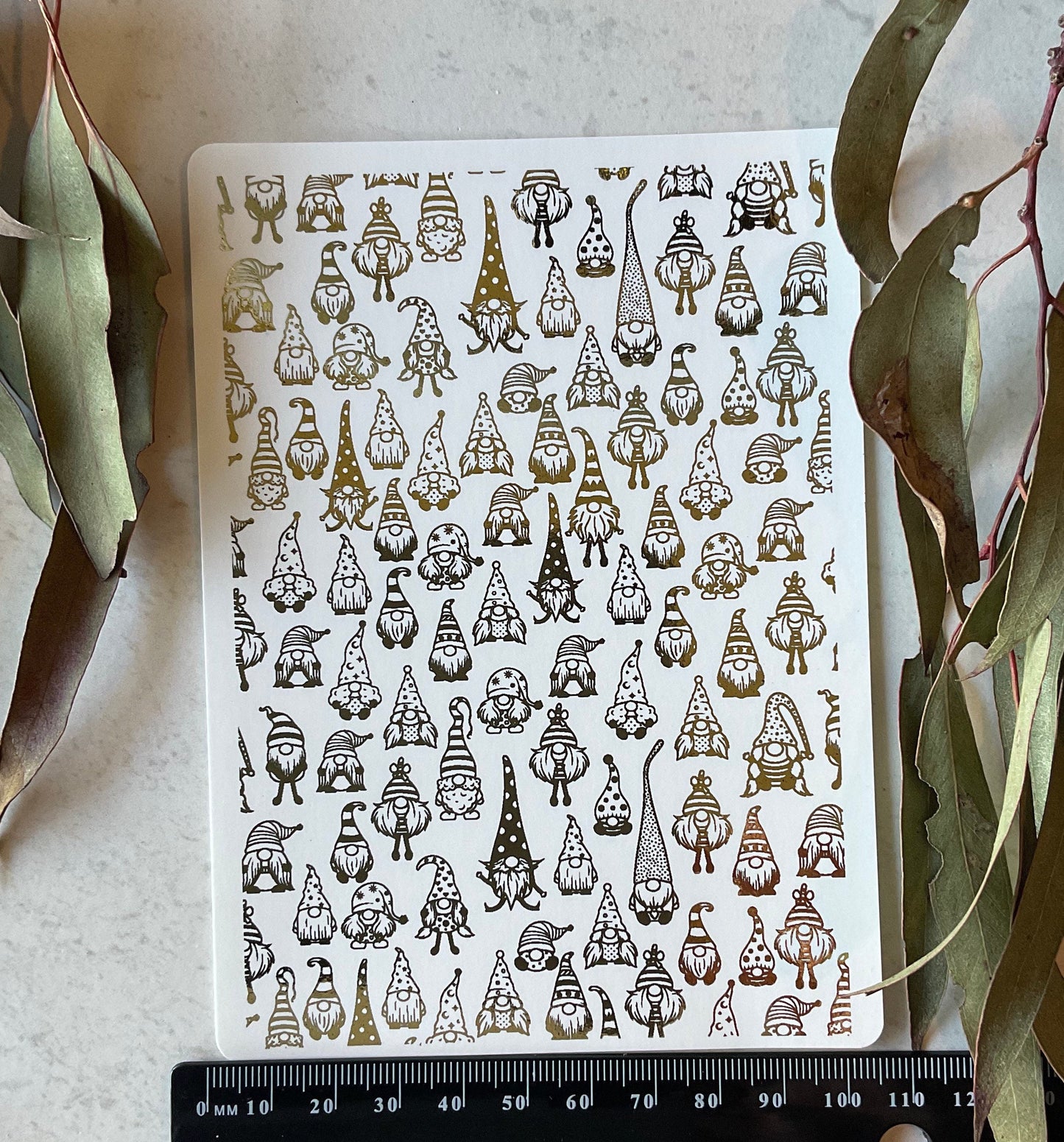 Christmas Gnomes Gold Foil 032