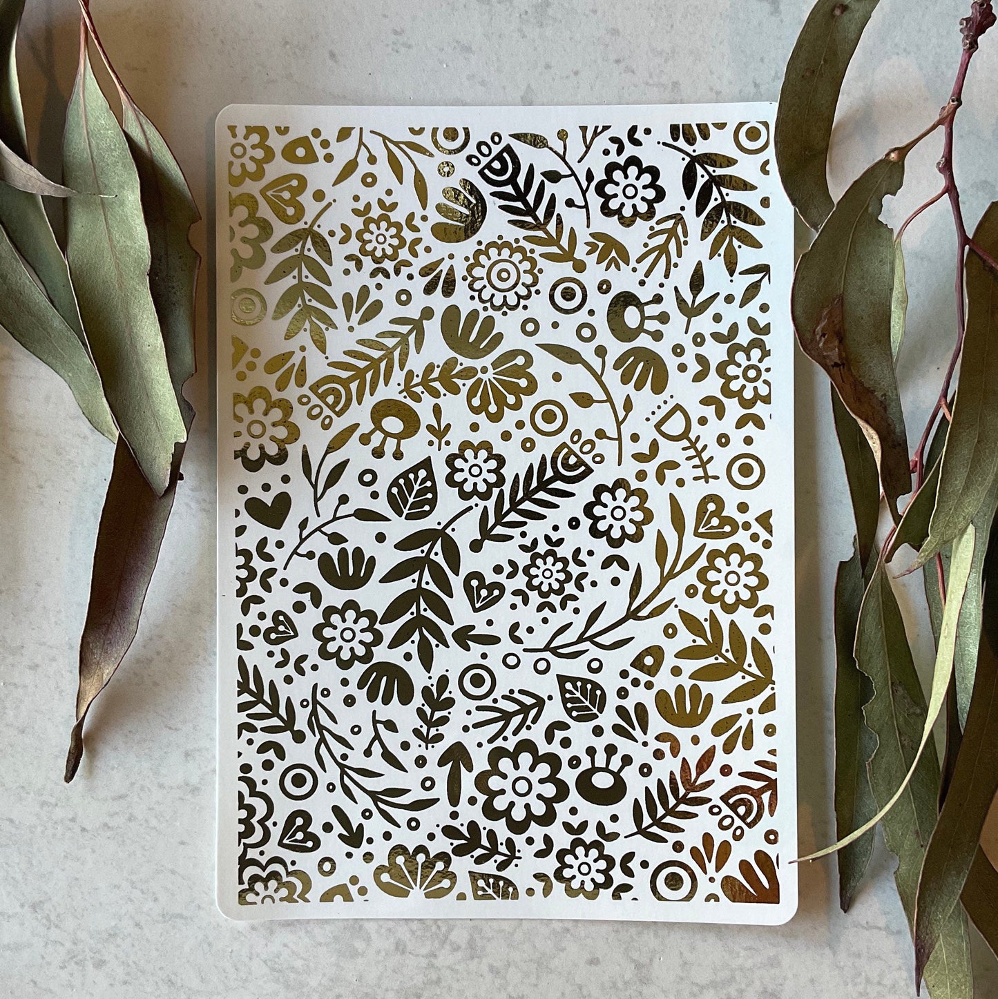 Folk Garden Gold Foil 014