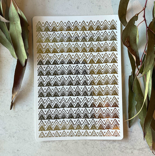 Bohemian Triangles Gold Foil 017