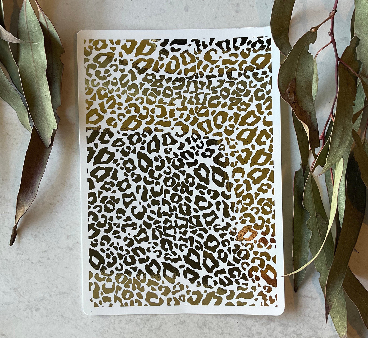 Leopard Print Spots Gold Foil 021