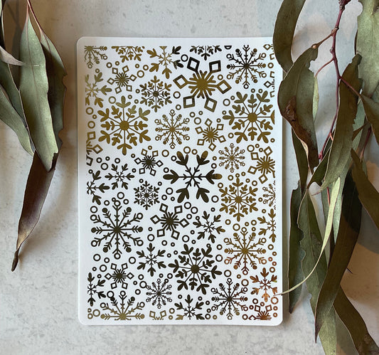 Snowflakes Gold Foil 024