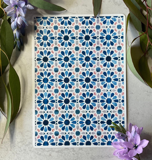 Watercolour Bohemian Star Tiles 140