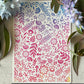 Watercolour Sunset Pink Folk Garden 145