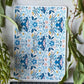 Denim Blue Floral Folk Moths 165